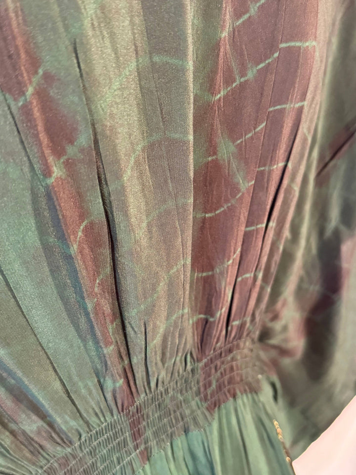 KF-129 - Into The Woods - Long Silk Kaftan XS