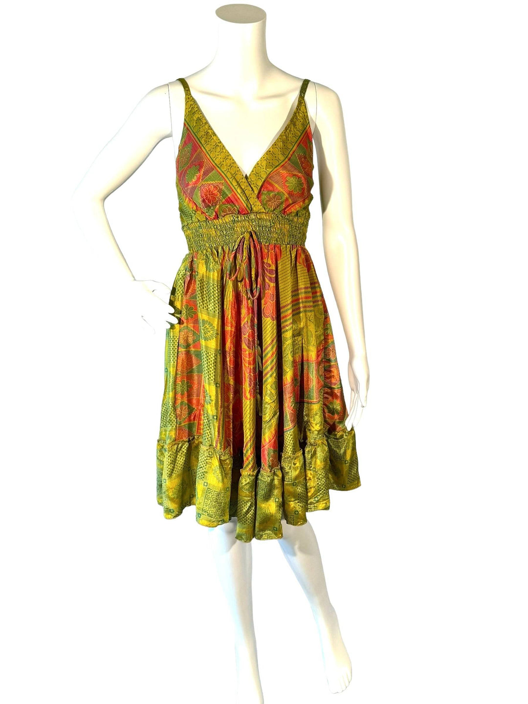 Sustainable silk Betty dress by Silk Ranch of Austin in one size