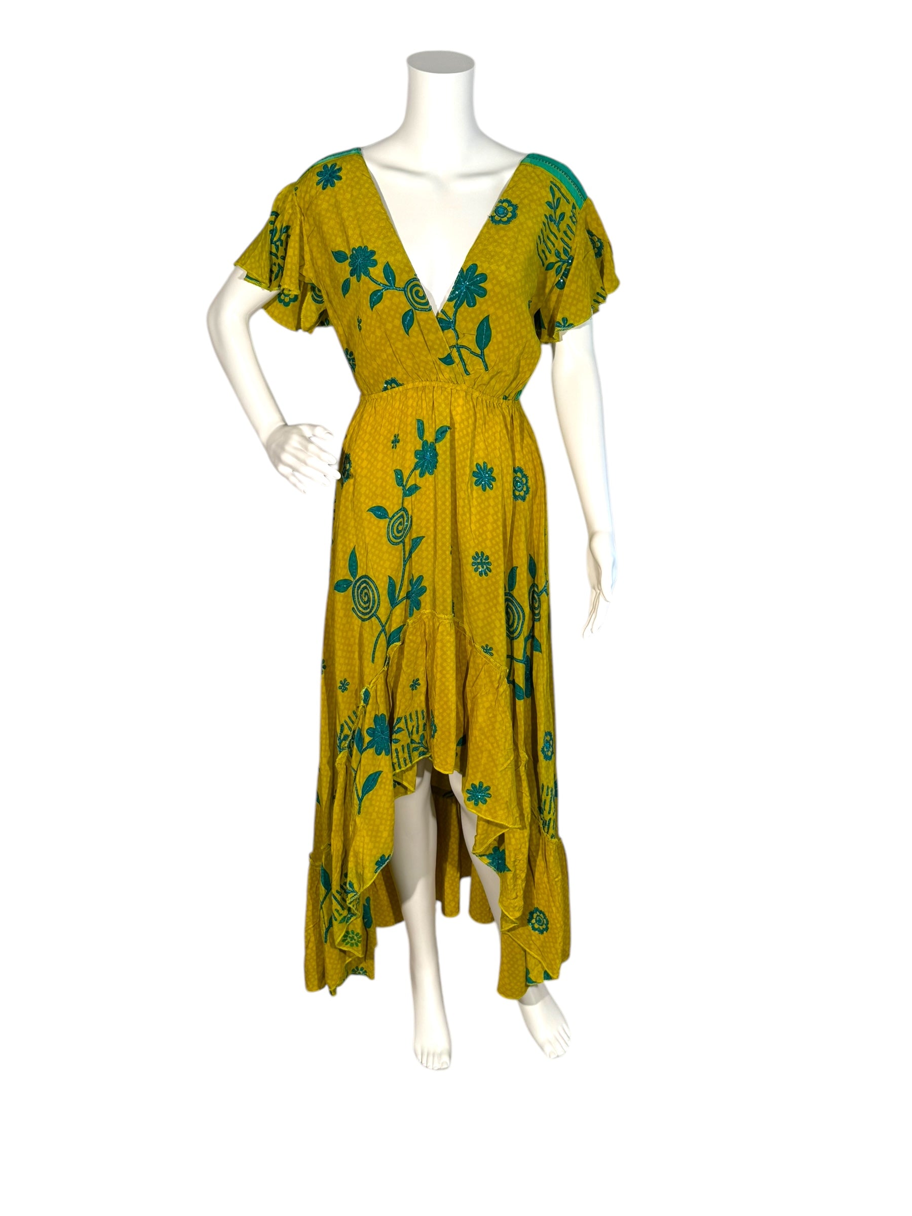 EM-155 Colorful Upcycled Silk Dress – Silk Ranch