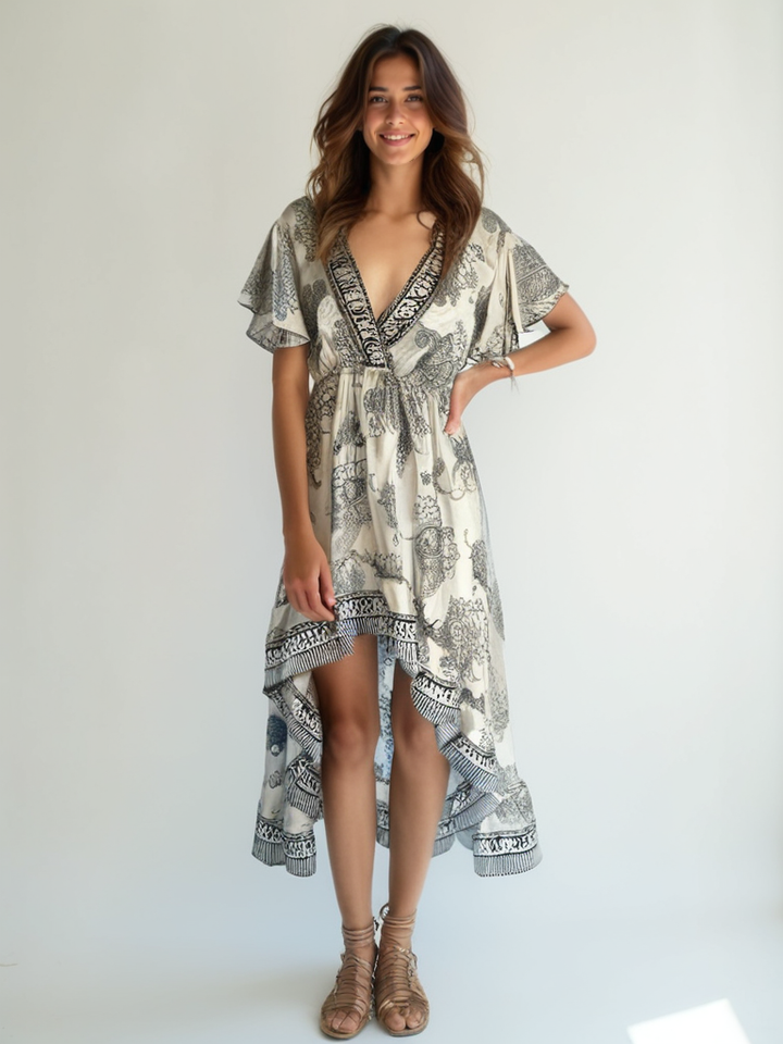 Emily White #116 dress on model