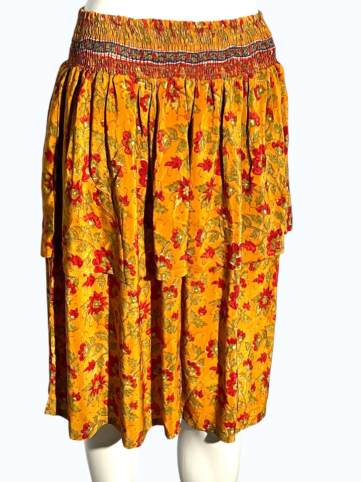 KS-151 Katie Vintage Silk Skirt - SAMPLE SALE 23" L