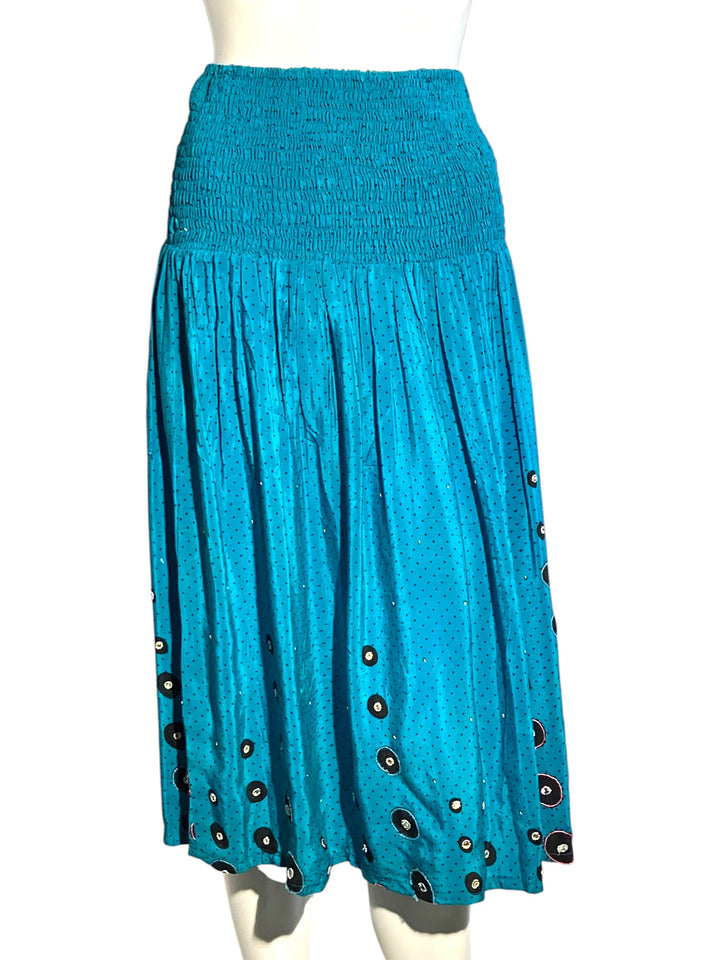 KS-153 Katie Vintage Silk Skirt - SAMPLE  SALE Flirty  28"L