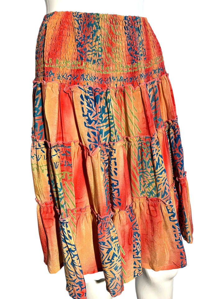 KS-162 Katie Vintage Silk Skirt L/XL - Stylish and Versatile