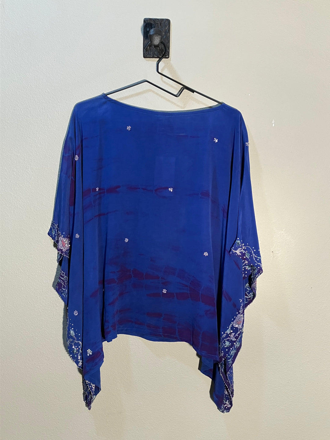 CB-133 Vintage Silk Blouse with Scarf Design O/S
