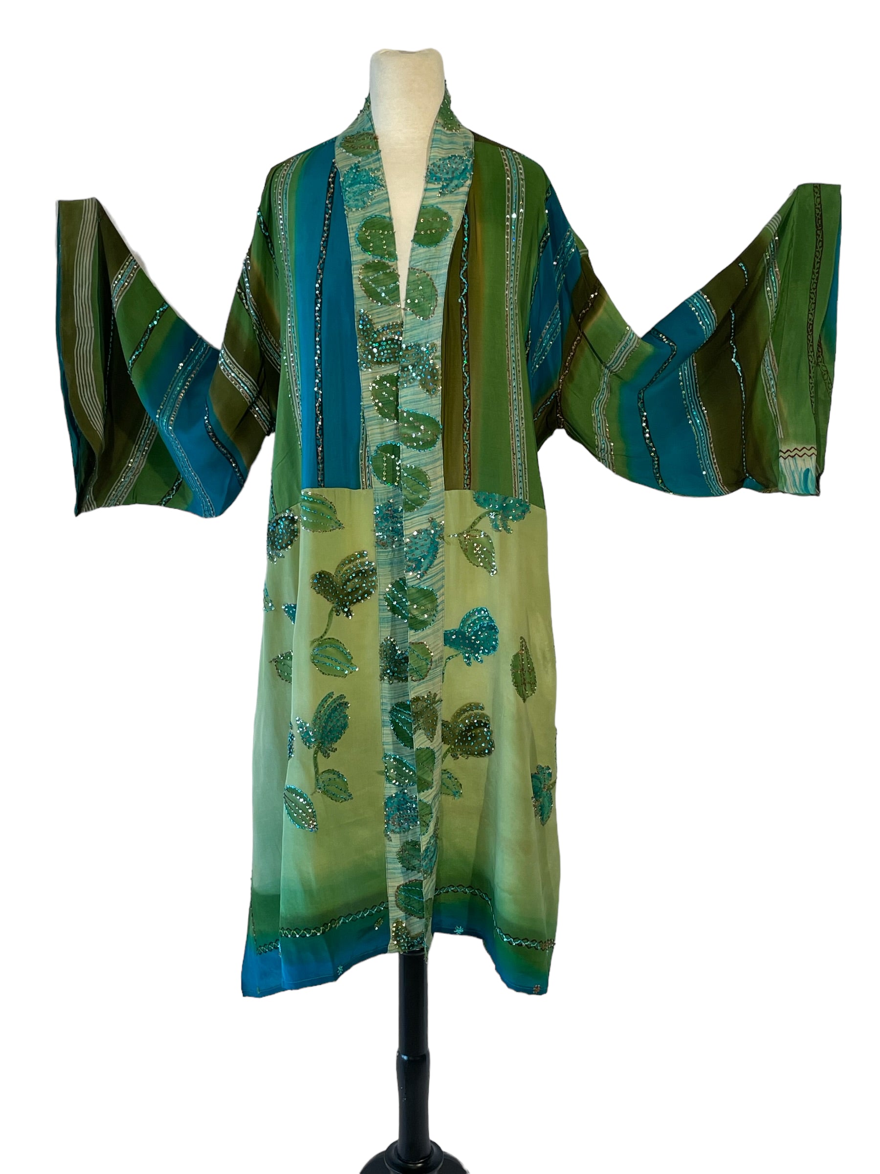 BRK-110 Breezy Kimono in Vintage Silk