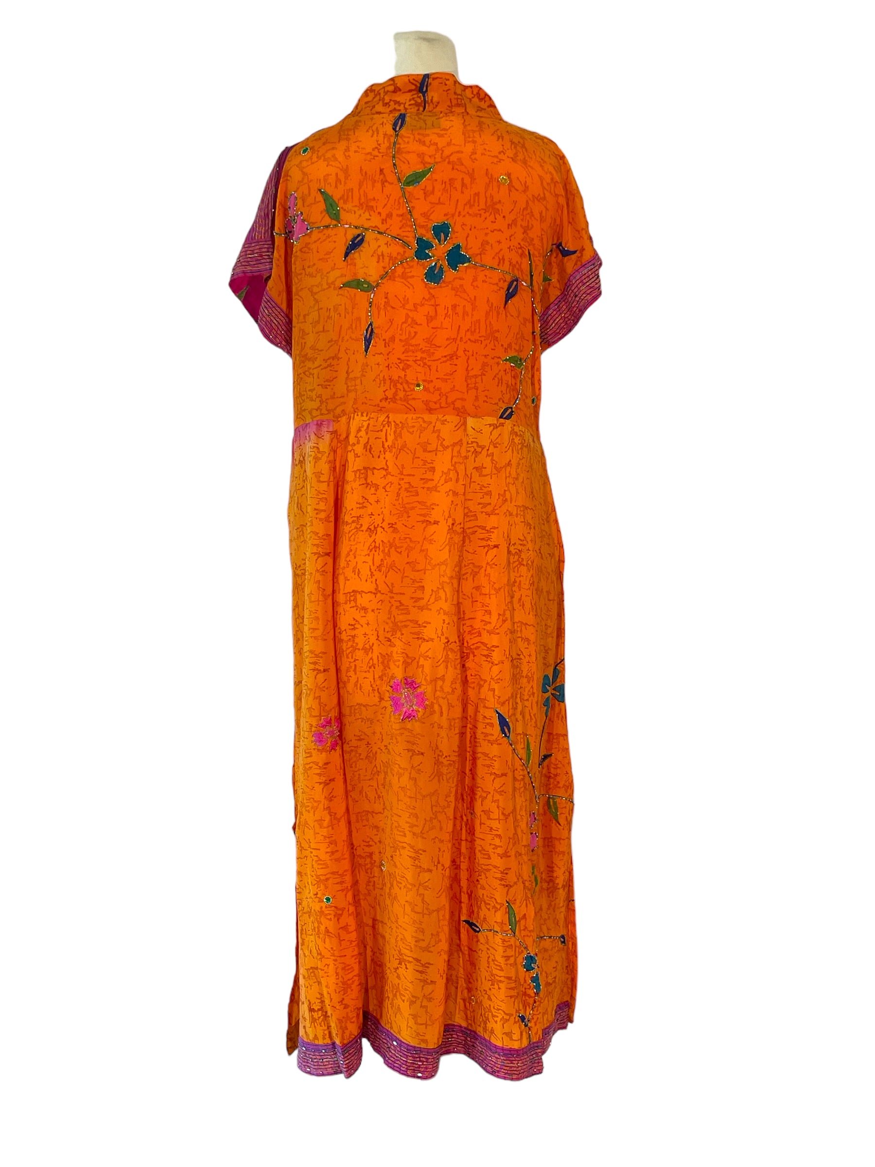 DV-103 Neck Dress in Vintage Silk