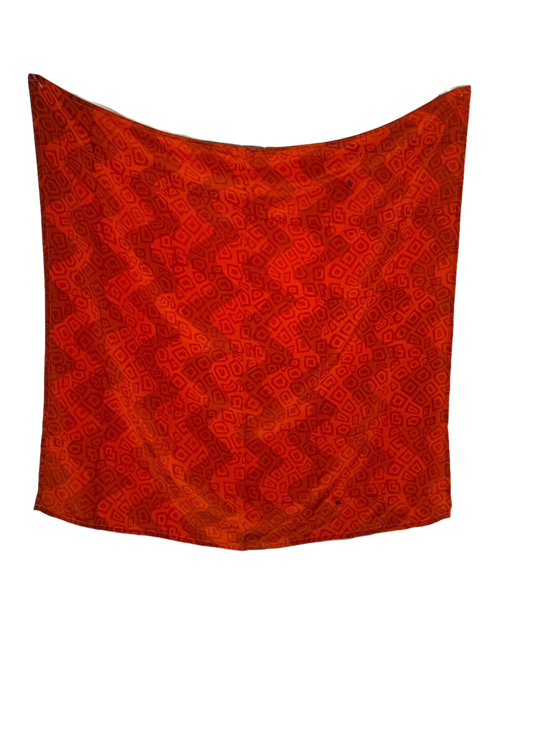 Rust print vintage silk bandana