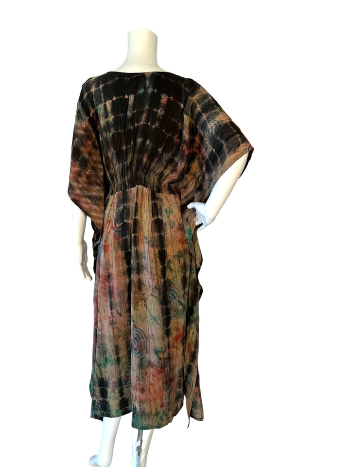 KF-126 - Hippie Night - Long Silk Kaftan XS