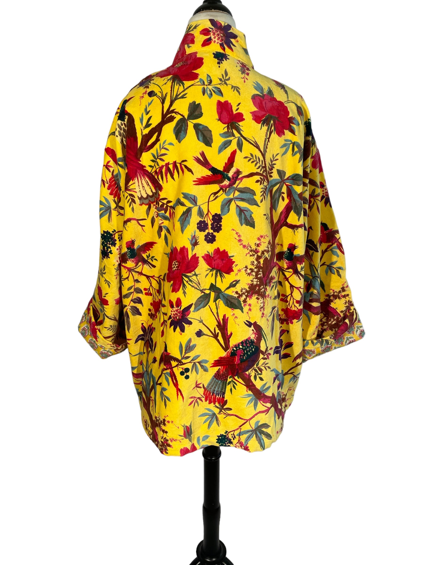 Wrap Me Up in Velvet - Bright Yellow Floral
