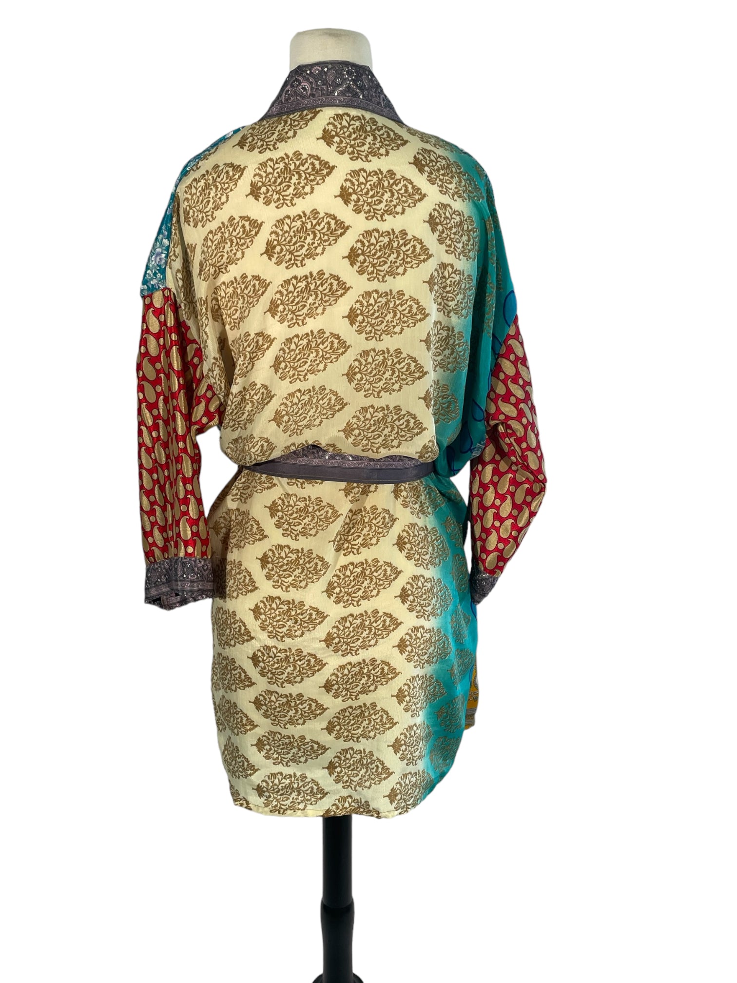 KKJ-101 Kimono Patchwork Jacket in Vintage Silk